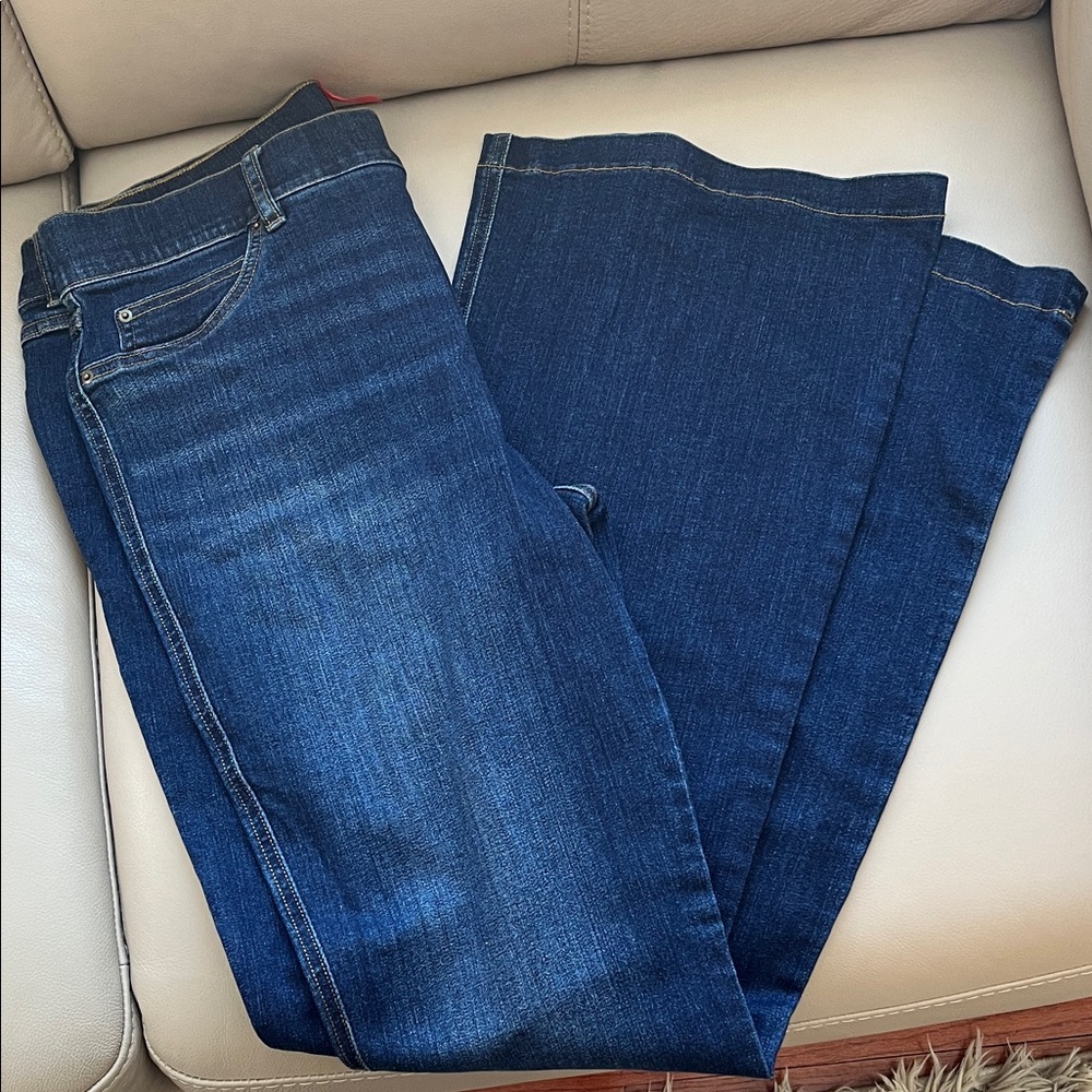 Spanx flare bottom blue Jeans